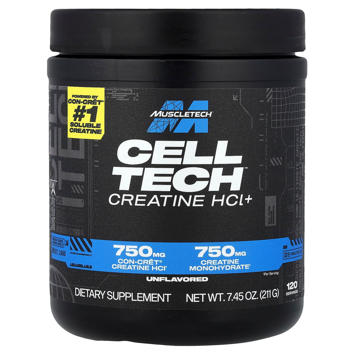 MuscleTech Cell-Tech Creatine HCl+ 211 g Sin Sabor - vista del producto