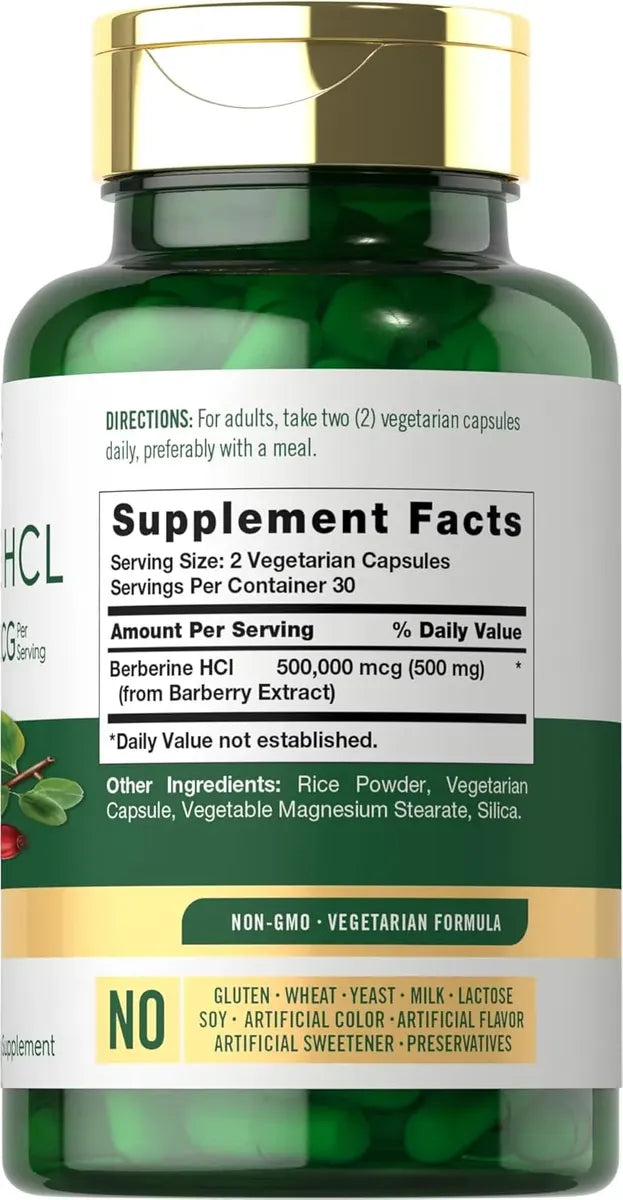 Berberina HCL Carlyle 500 mg | 60 cápsulas vegetarianas