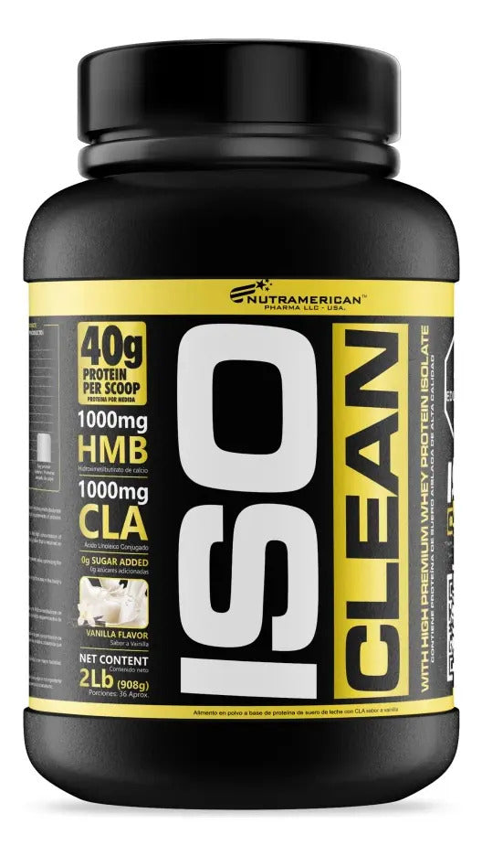Iso Clean 2lb – Proteína Isolate con HMB y CLA | Vainilla