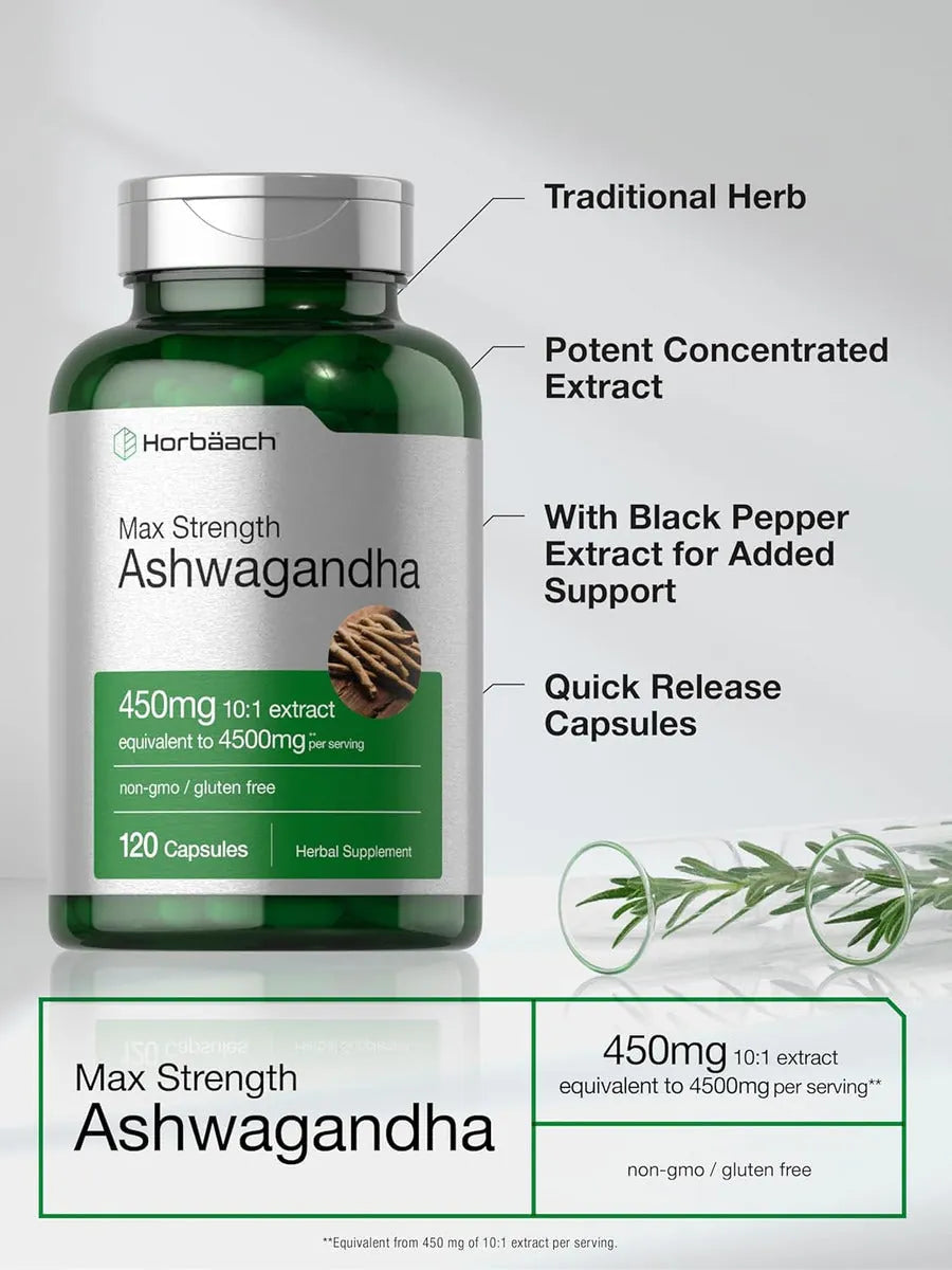Ashwagandha Horbaach 500 mg | 120 cápsulas