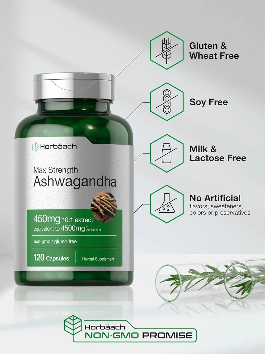 Ashwagandha Horbaach 500 mg | 120 cápsulas