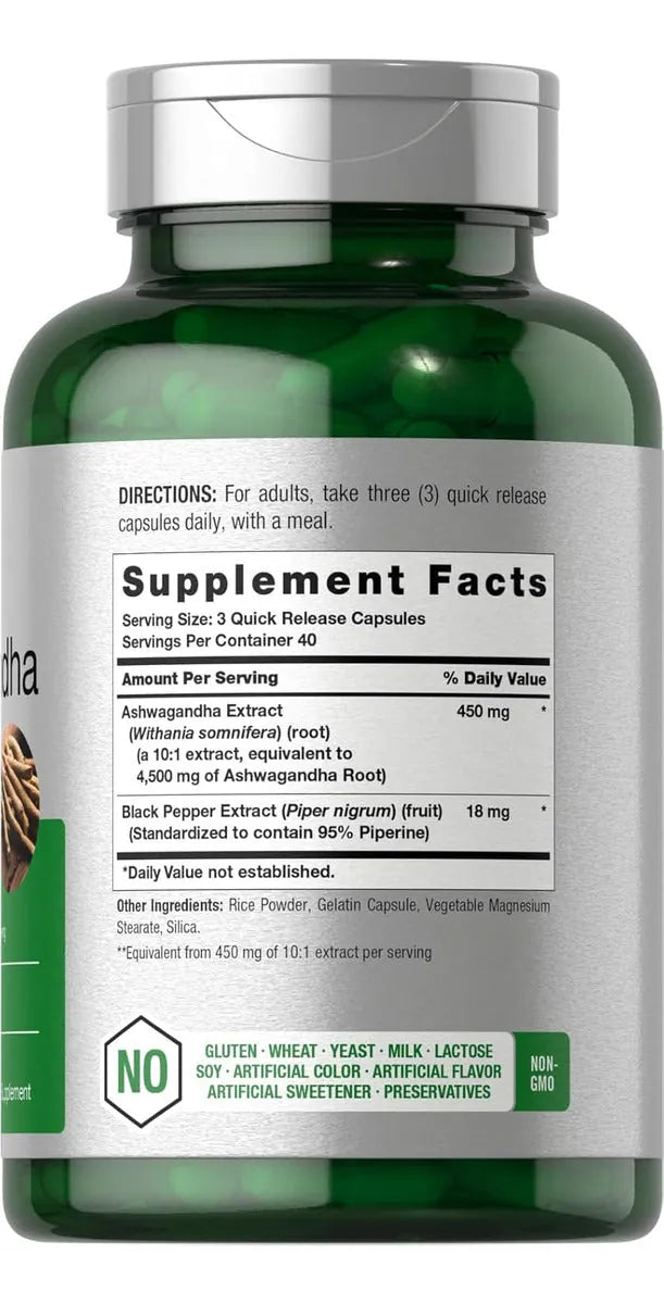 Ashwagandha Horbaach 500 mg | 120 cápsulas