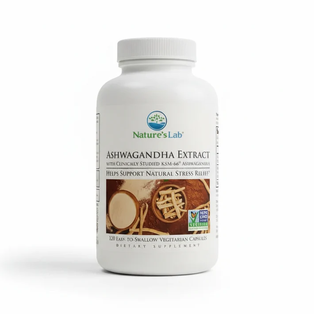 Ashwagandha KSM-66® 120 Cápsulas – Extracto 5% Withanólidos | Nature's Lab
