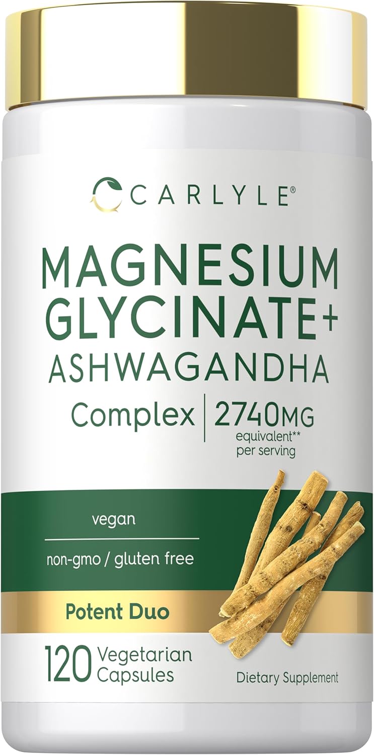 Carlyle Glicinato de Magnesio + Ashwagandha 2740 mg | 120 cápsulas