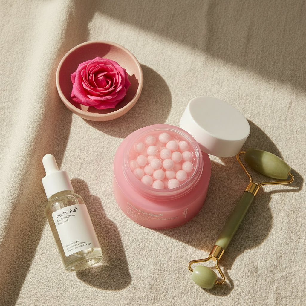 Medicube Flatlay Gel Translúcido Rosa Viva