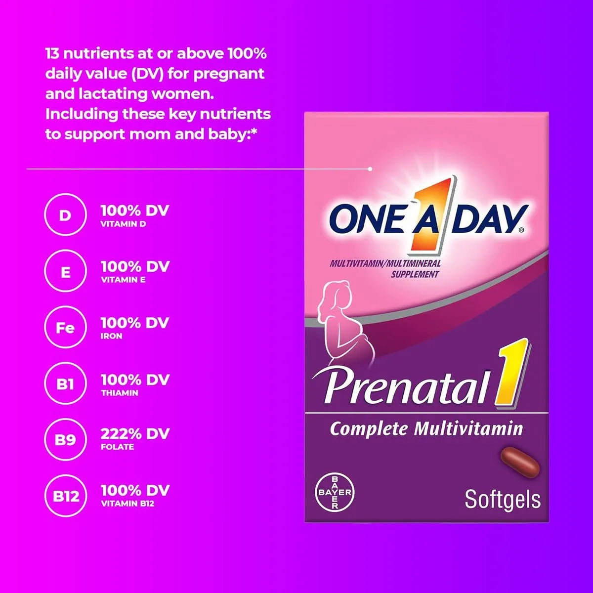One A Day Multivitaminico Prenatal Completo - MARTURI