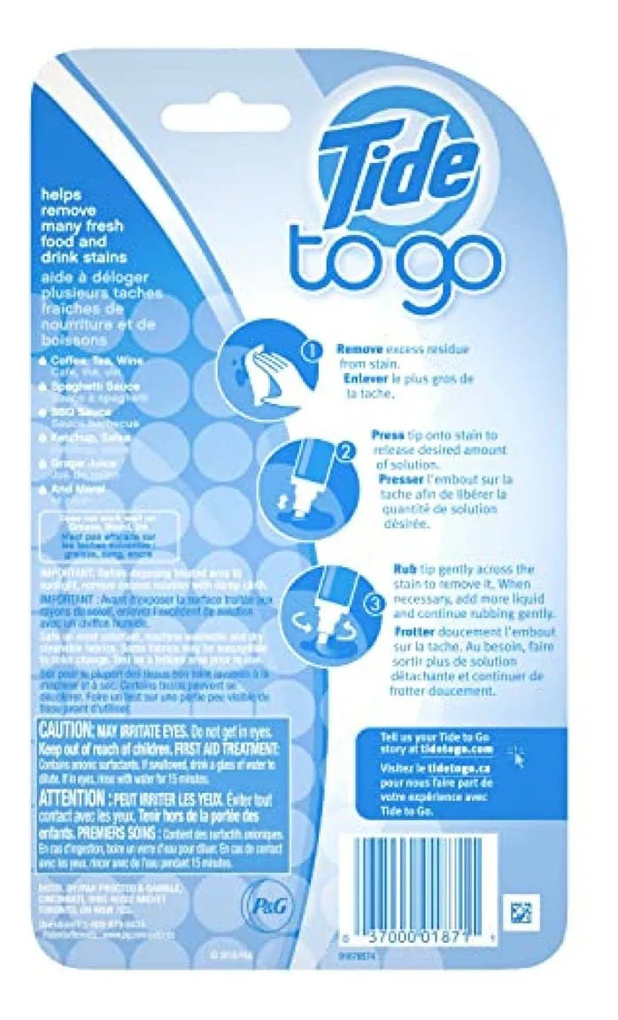 Tide To Go 3 Unidades Quitamanchas Instantáneo Para Ropa - MARTURI