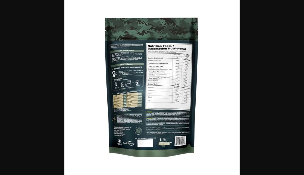 Titan Army Vitanas 2 lb Vainilla | Hipercalórico 908 g