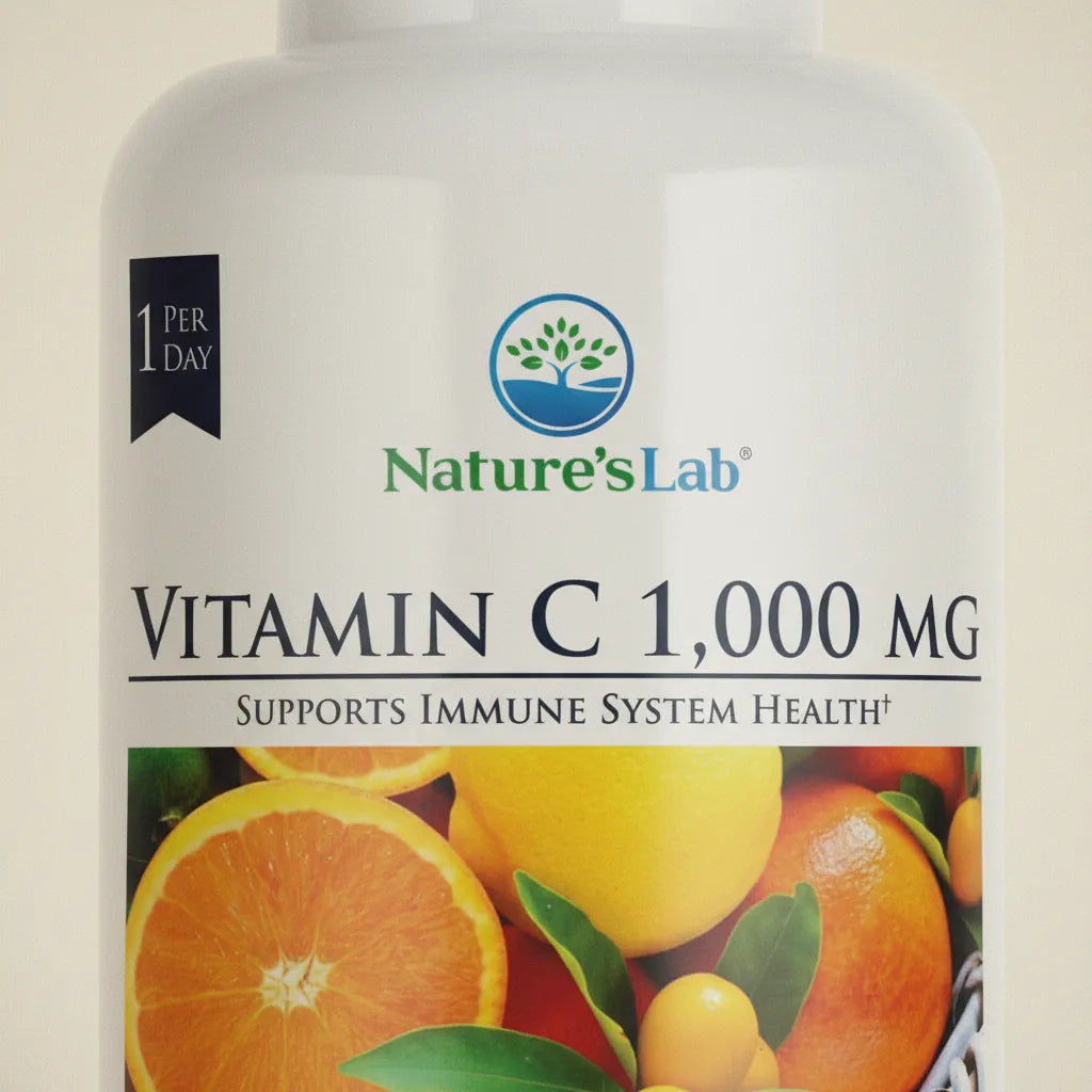 Nature's Lab Vitamin C Label Macro